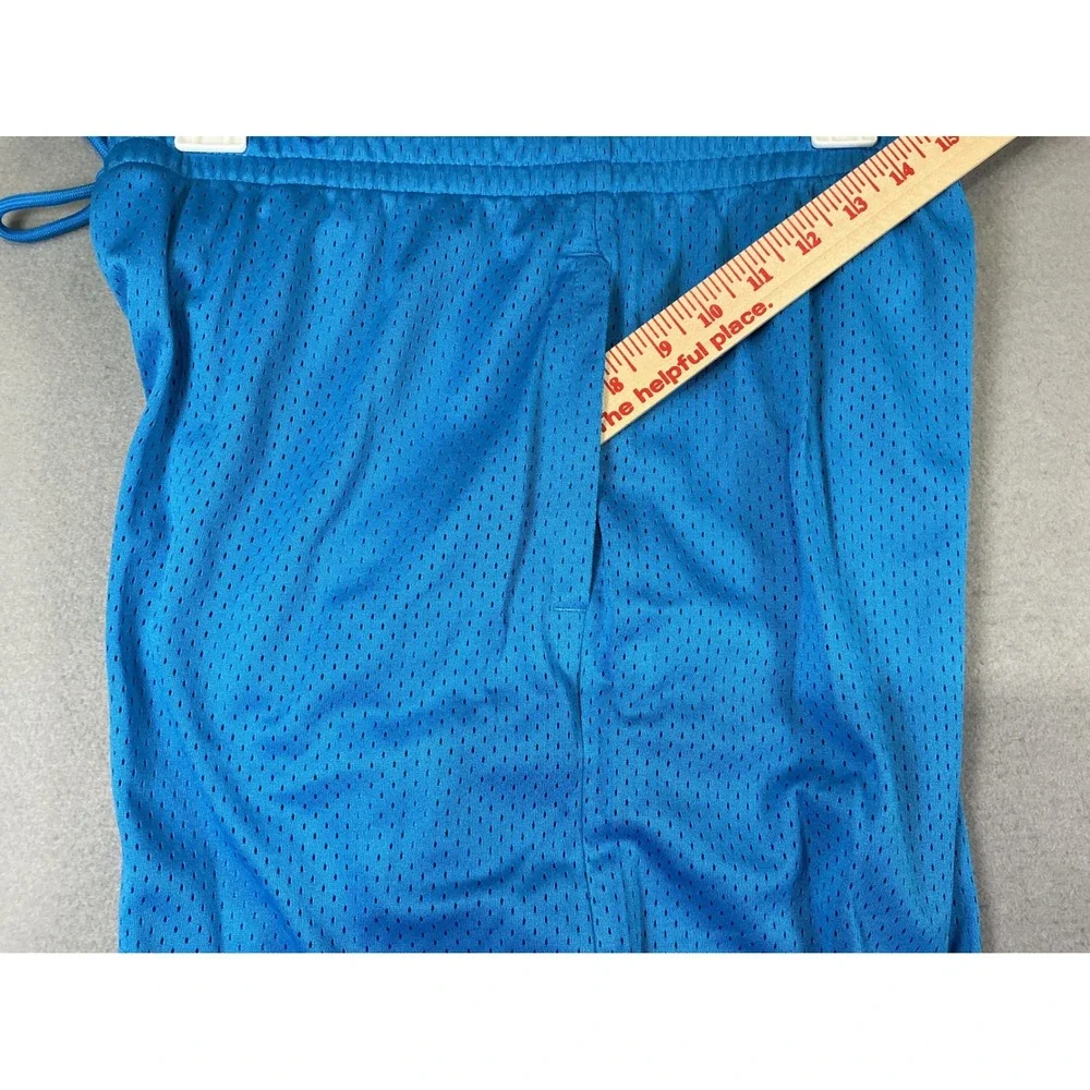 Original Use Mens Turquoise Blue‎ Mesh Basketball Shorts Recycled Polyester Sz M